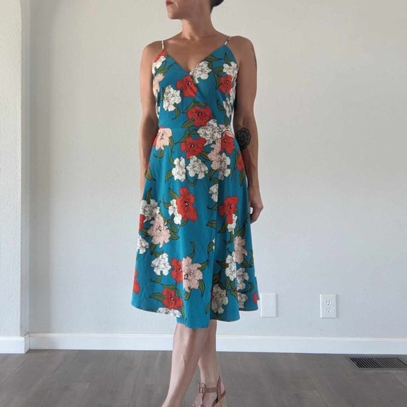 Lulu's 'Country Club' Teal Wrap Dress - NWOT - S - Picture 5 of 5